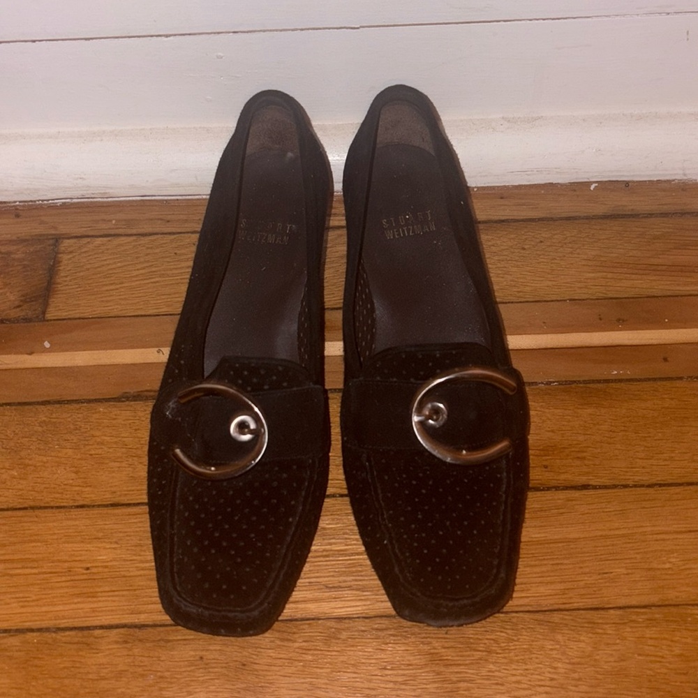 Stuart Weitzman black suede shoes